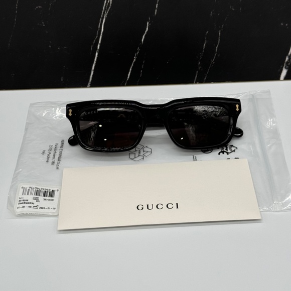 NEW GG1524S 001 GUCCI BLACK GREY SQUARE WOMEN GUCCI SUNGLASSES main image 3